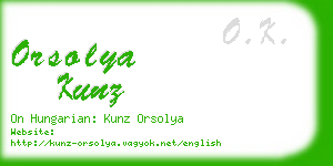 orsolya kunz business card